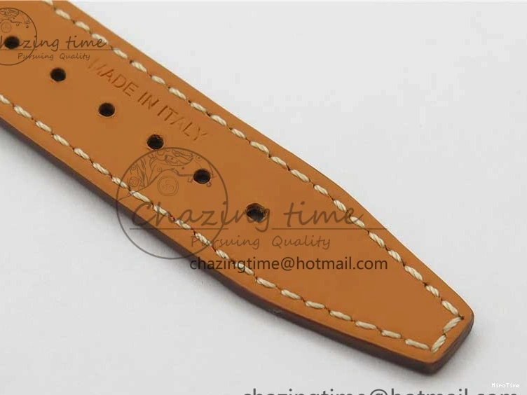 MIROTIME 1226 Portofino 37mm RG V7F 1:1 Best Edition Gray Dial on Deep Brown Leather Strap A SunProtective 7090